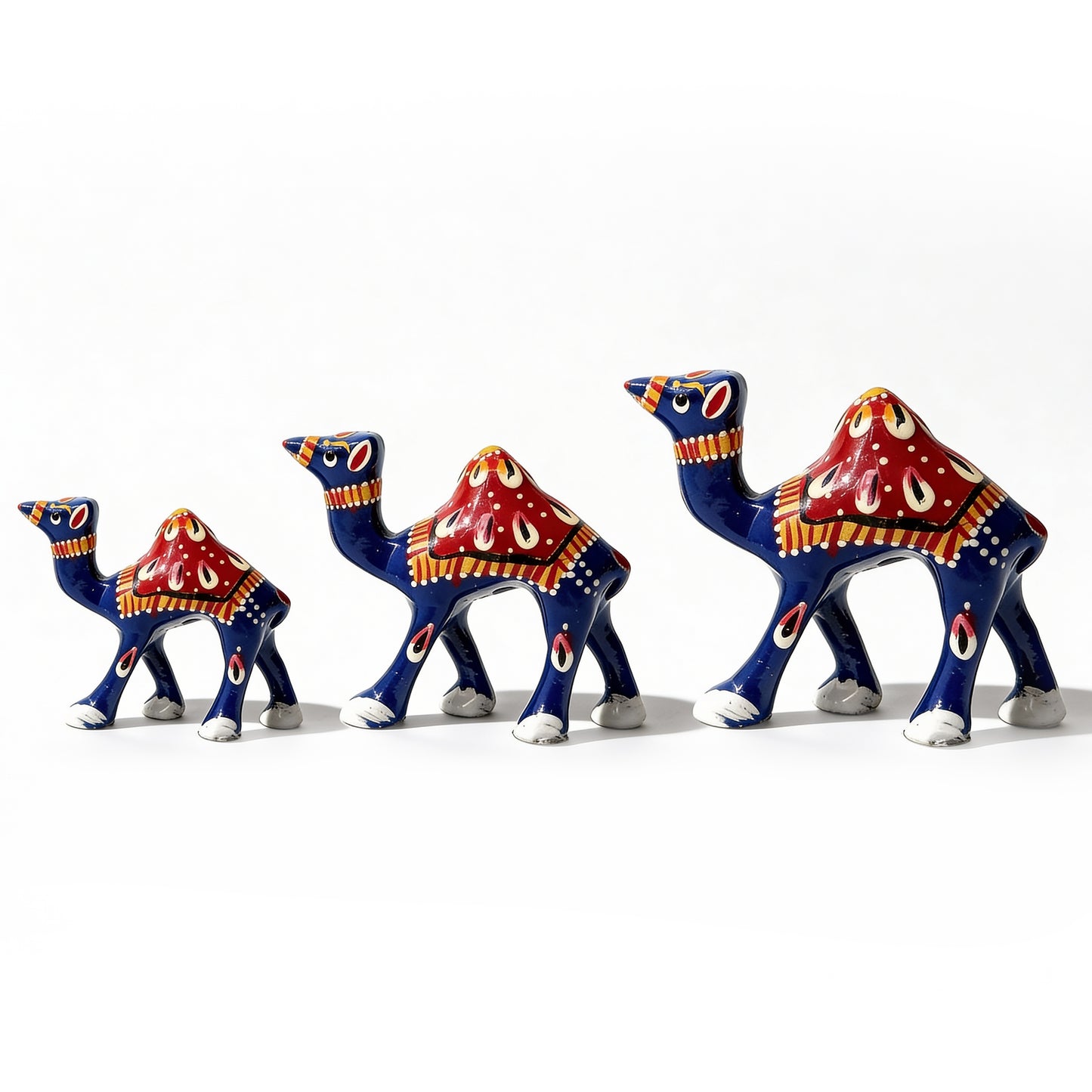 Traditional Jaipur Minakari Art Hand-Painted Metal Camel Figurine