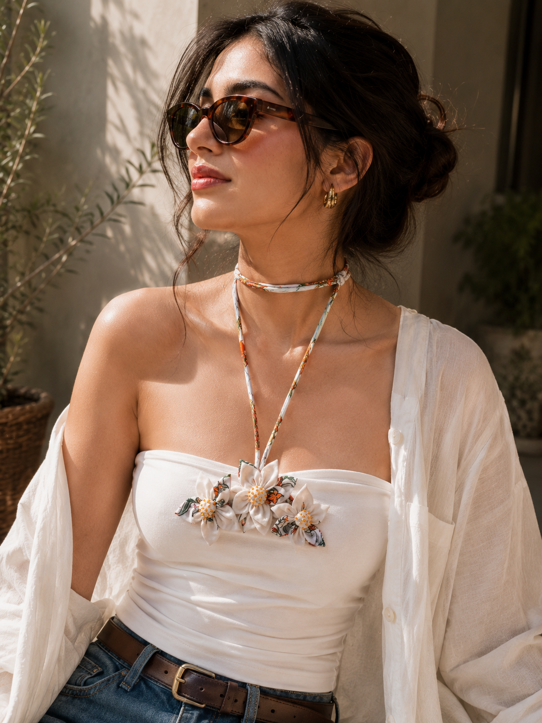 Flora Tie-up Necklace
