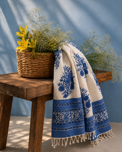 Indigo Bloom Scarf