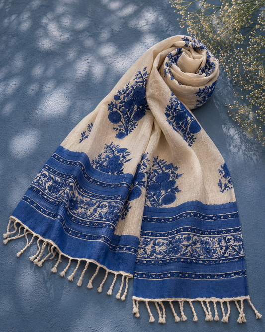 Indigo Bloom Scarf