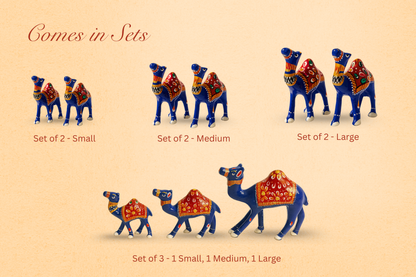 Traditional Jaipur Minakari Art Hand-Painted Metal Camel Figurine